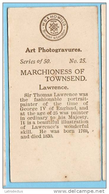 Wills - Art Photogravures (ca 1913) - 25 - Marchioness Of Townsend - Wills