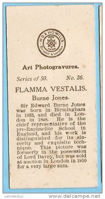 Wills - Art Photogravures (ca 1913) - 26 - Flamma Vestalis (Burne Jones) - Wills