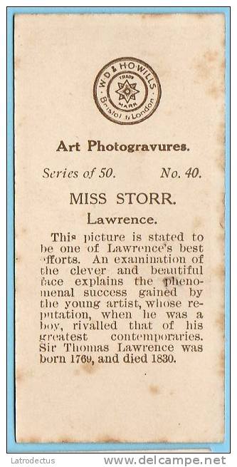 Wills - Art Photogravures (ca 1913) - 40 - Miss Storr (Lawrence) - Wills