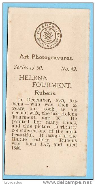 Wills - Art Photogravures (ca 1913) - 42 - Helena Fourment (Rubens) - Wills