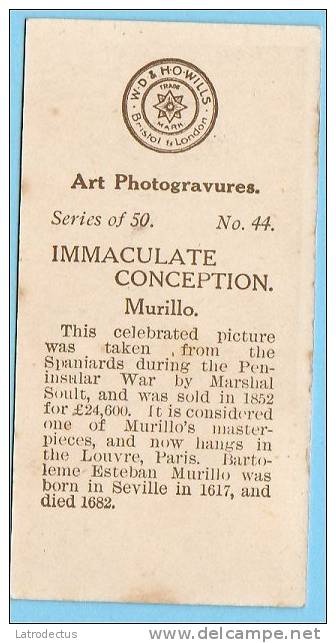 Wills - Art Photogravures (ca 1913) - 44 - Immaculate Conception (Murillo) - Wills