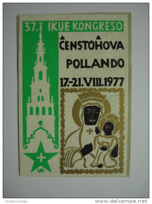 257 POLSKA POLAND IKUE KONGRESO CINDERELLA VIÑETA VIGNETTE REKLAMEMARKE  WERBEMARKE POSTERSTAMP ERINNOPHILIE  REKLAME - Etichette Di Fantasia