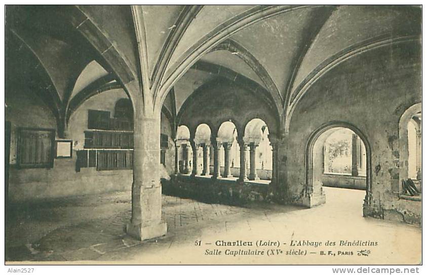 42 - CHARLIEU - L'Abbaye Des Bénédictins - Salle Capitulaire (B.F., Paris, 51) - Charlieu