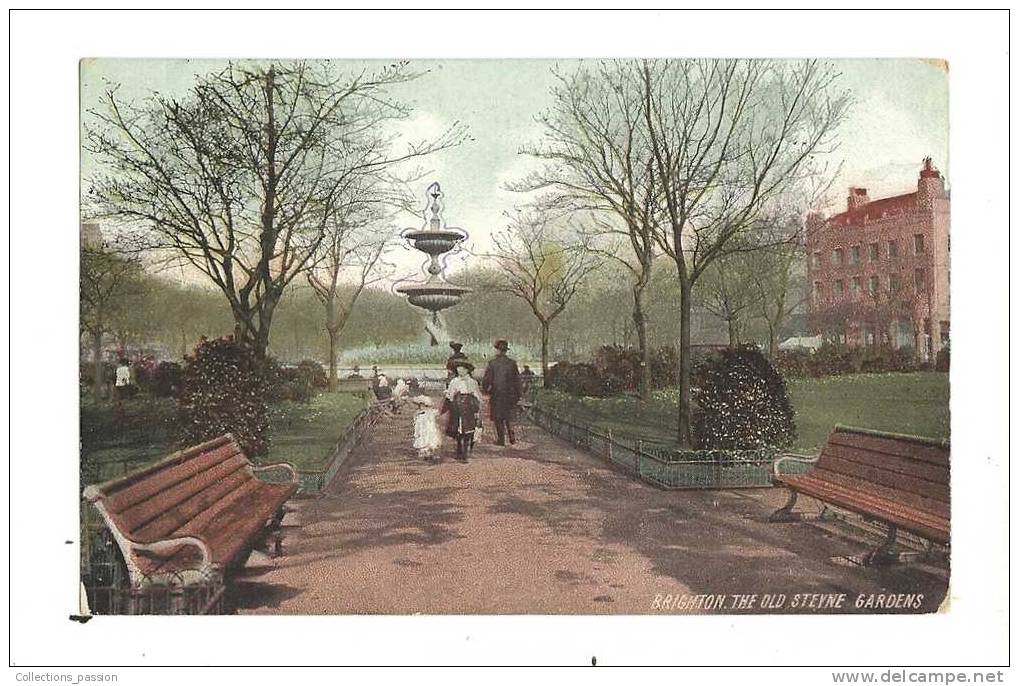 Cp, Angleterre, Brighton, The Old Steyne Gardens, Voyagée 1907 - Brighton