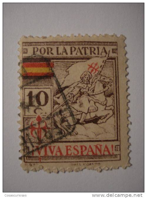 340 CORUÑA GUERRA CIVIL ESPAÑA SPAIN ESPAGNE SPANIEN VIÑETA VIGNETTE REKLAMEMARKE  WERBEMARKE - Fantasy Labels