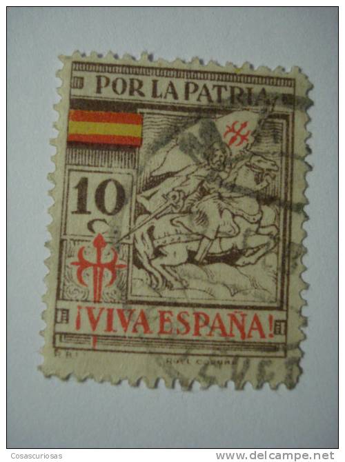 365 CORUÑA  GUERRA CIVIL ESPAÑA SPAIN ESPAGNE SPANIEN VIÑETA VIGNETTE REKLAMEMARKE  WERBEMARKE - Vignettes De Fantaisie