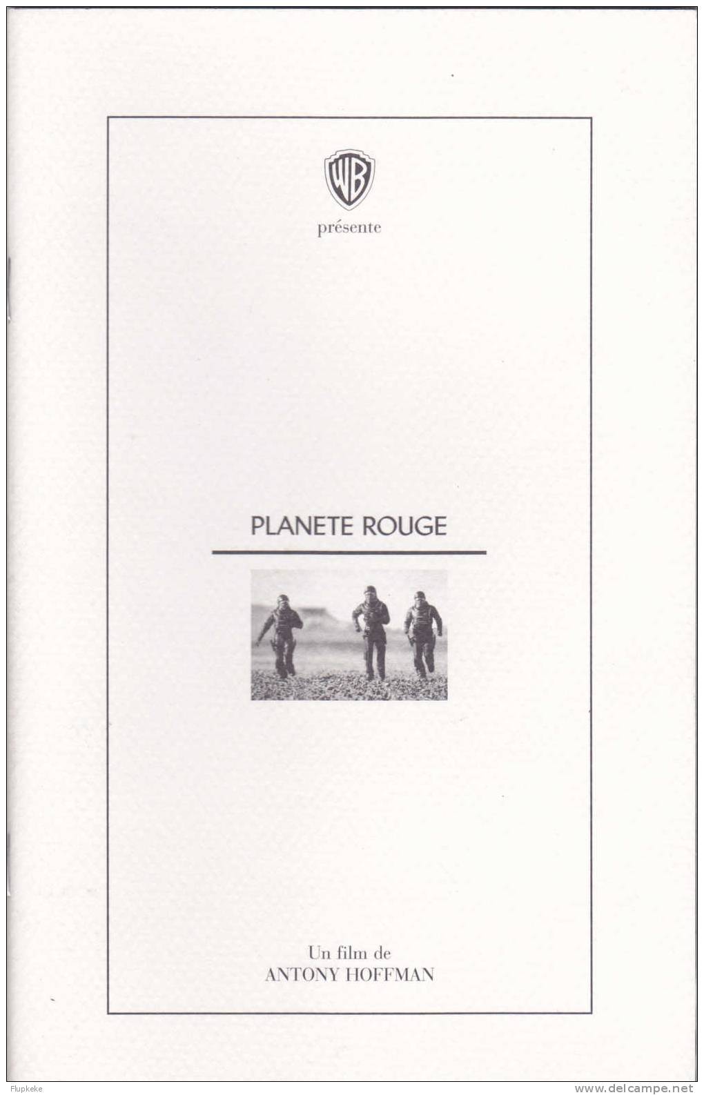 Dossier De Presse 29 Novembre 2000 Planète Rouge Red Planet Val Kilmer Simon Baker Carrie Ann Moss - Cinéma/Télévision