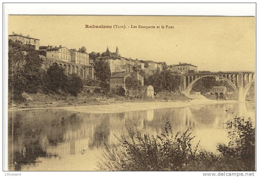 Carte Postale Ancienne Rabastens - Les Remparts Et Le Pont - Rabastens