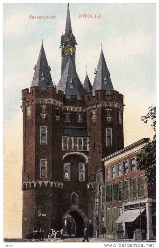 Nederland-Overijssel, Zwolle 1920, Sassenpoort, Gebruikt Ja - Zwolle