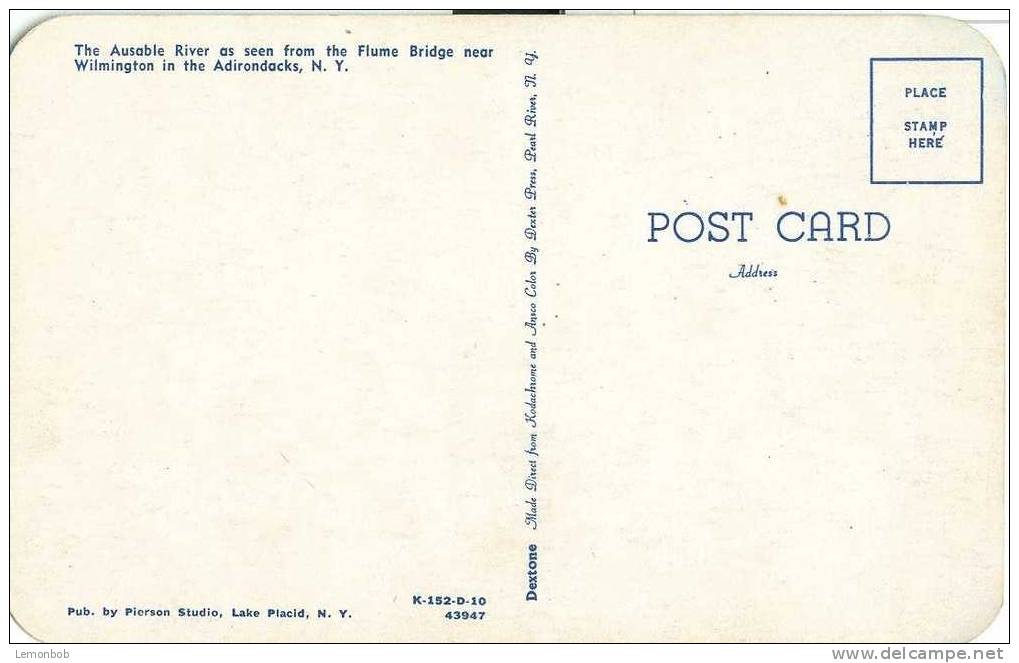 USA – United States – Ausable River Near Wilmington In The Adirondacks, New York 1950s Unused Postcard [P3798] - Adirondack