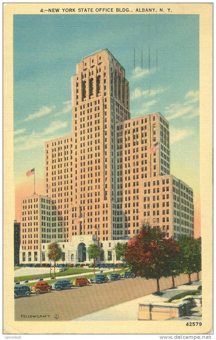 USA – United States – New York State Office Building, Albany New York  1941 Used Postcard [P3823] - Albany