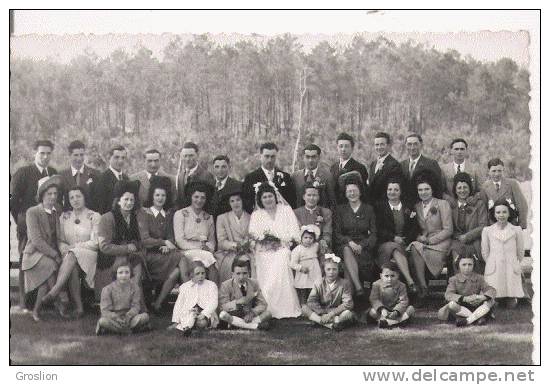 CASTETS LANDES CARTE PHOTO D'UN MARIAGE (PHOTOGRAPHE E VIGNES CASTETS LANDES) - Castets