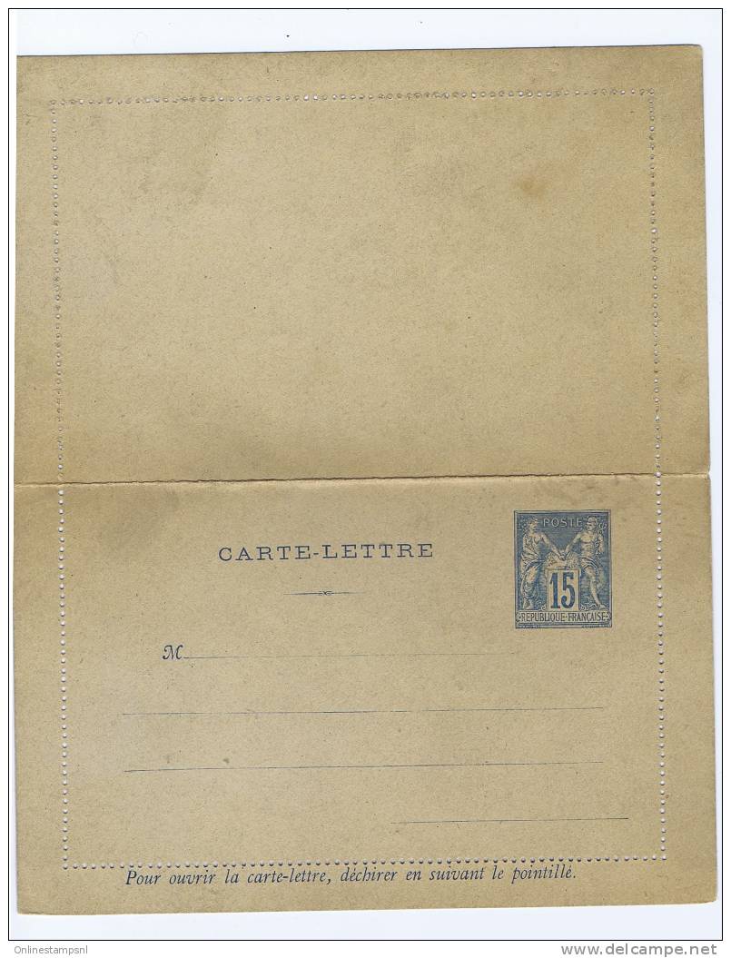 France Carte Lettre 1886 Nr J4a(?) - Cartes-lettres