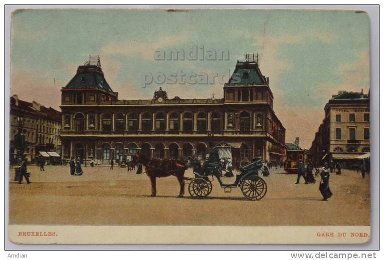 Brussels BELGIUM RAILWAYS Gare Du Nord Ca 1900s UDB Postcard - Chemins De Fer, Gares