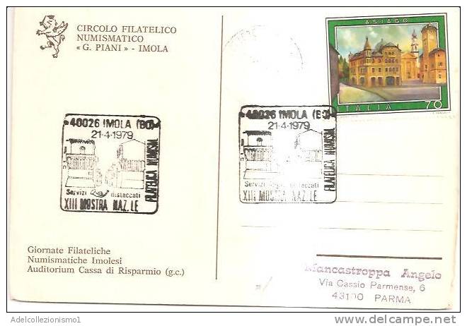 57496)cartolina Illustratoria Imola - 13à Mostra Filatelica Numismatica , Convegno Antiche Romagne - Imola