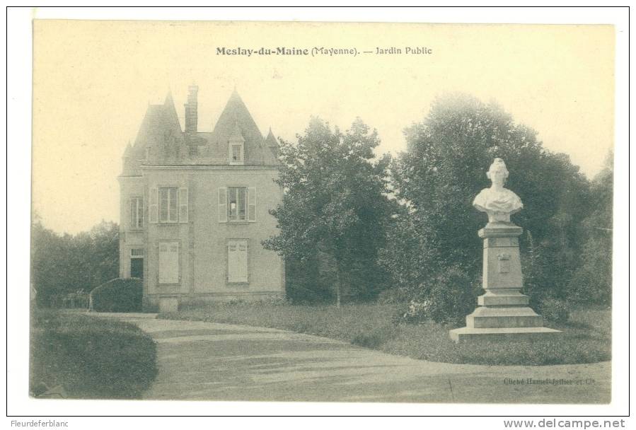 MESLAY Du MAINE (53) - CPA - Jardin Publique - Meslay Du Maine