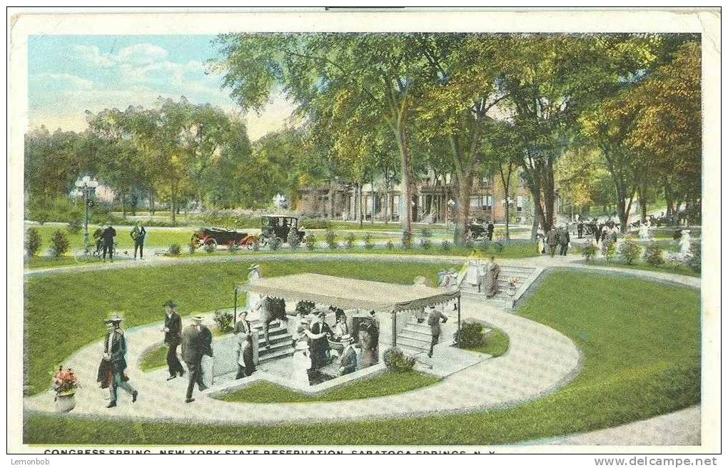 USA – United States – Congress Spring, New York State Reservation Saratoga Springs, New York  1920 Used Postcard [P3836] - Saratoga Springs