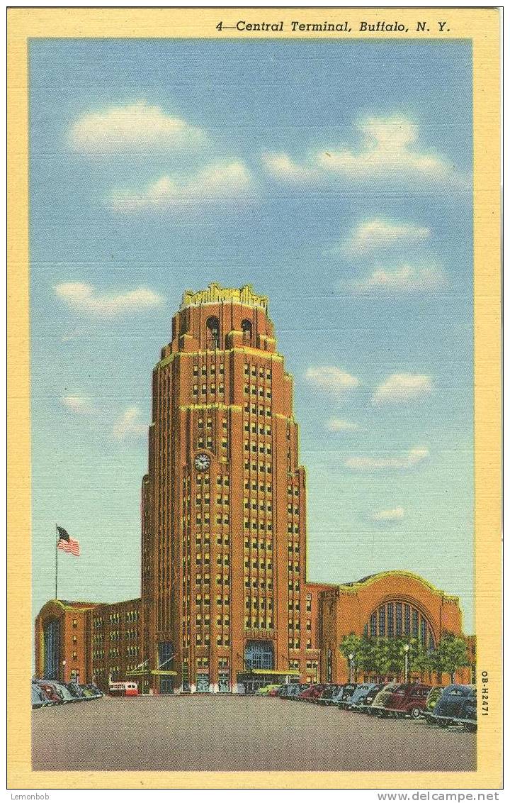 USA – United States – Central Terminal, Buffalo, New York Unused Linen Postcard [P3839] - Buffalo