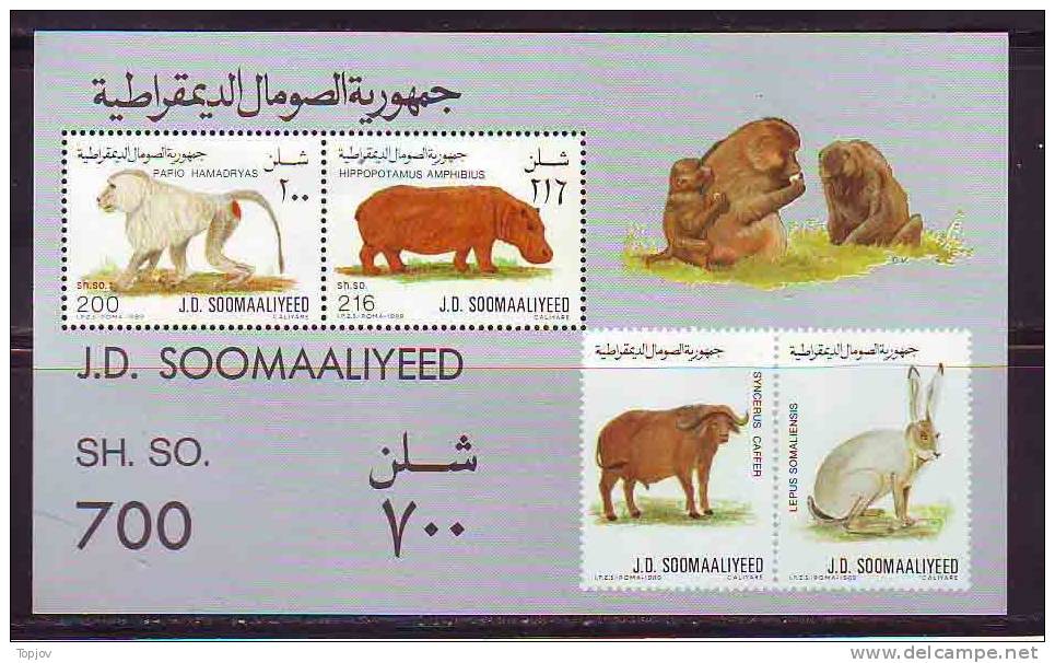 SOMALIE -  1989  - ANIMALS - RABBIT - CHIMPANZE  -  MNH** - Apen