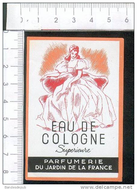 Eau De Cologne Jolie étiquette Parfumerie Jardin De France - Etiquetas