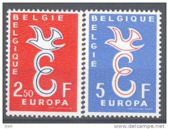 1958 Europa C.E.P.T., Belgio, Serie Completa Nuova (**) - 1958