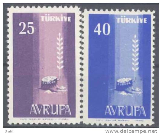 1958 Turchia, Europa CEPT , Serie Completa Nuova (**) - 1958