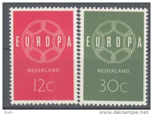 1959 Olanda, Europa CEPT , Serie Completa Nuova (**) - 1959