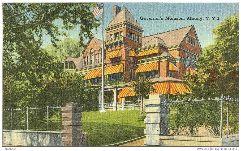 USA – United States – Governor's Mansion, Albany New York Unused Linen Postcard [P3866] - Albany