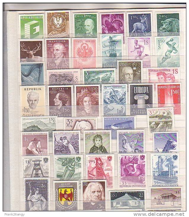 AUSTRIA - 1959/60/61 - 3 Annate Complete 43v. Nuovi** Perfetti Gomma Integra - Annate Complete