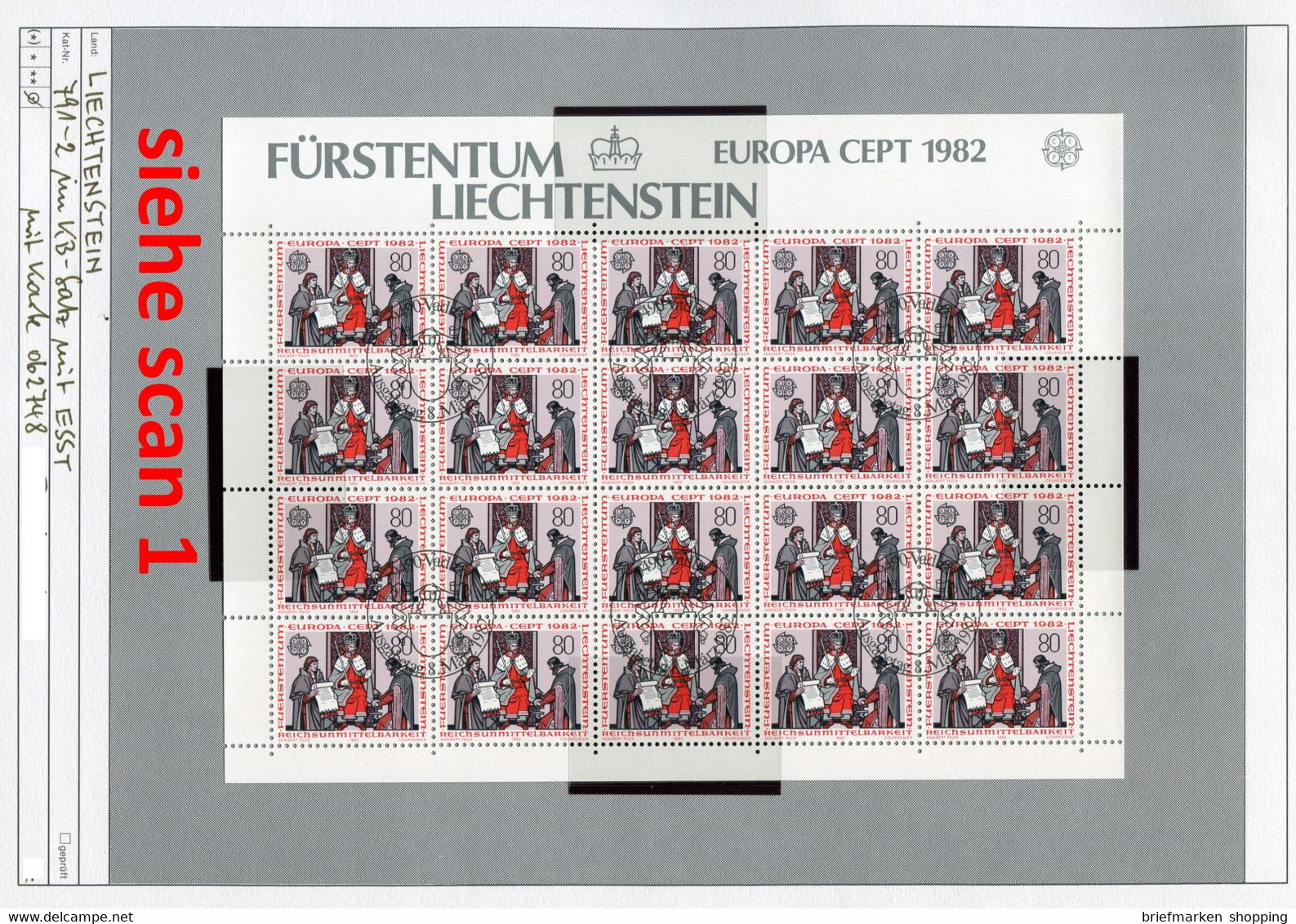 Liechtenstein 1982 - Michel 791-792 Mit Ersttagssonderstempel - Oo Oblit. Used - CEPT / Europa 1982 - Blocks & Sheetlets & Panes