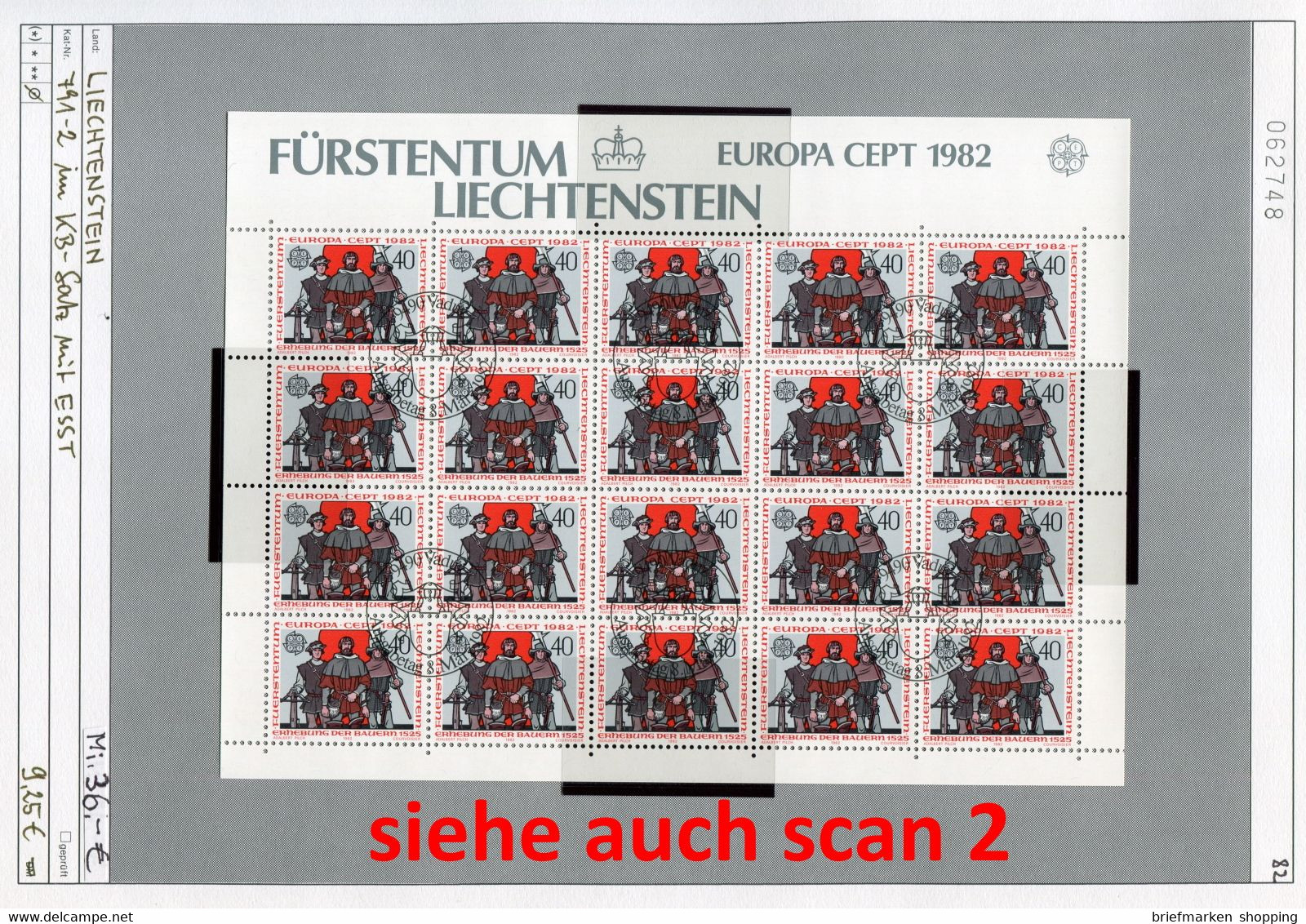 Liechtenstein 1982 - Michel 791-792 Mit Ersttagssonderstempel - Oo Oblit. Used - CEPT / Europa 1982 - Blocks & Sheetlets & Panes