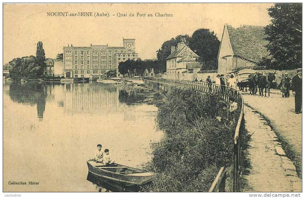 10 NOGENT SUR SEINE  QUAI DU PORT AU CHARBON VOYAGEE 1924 - Nogent-sur-Seine