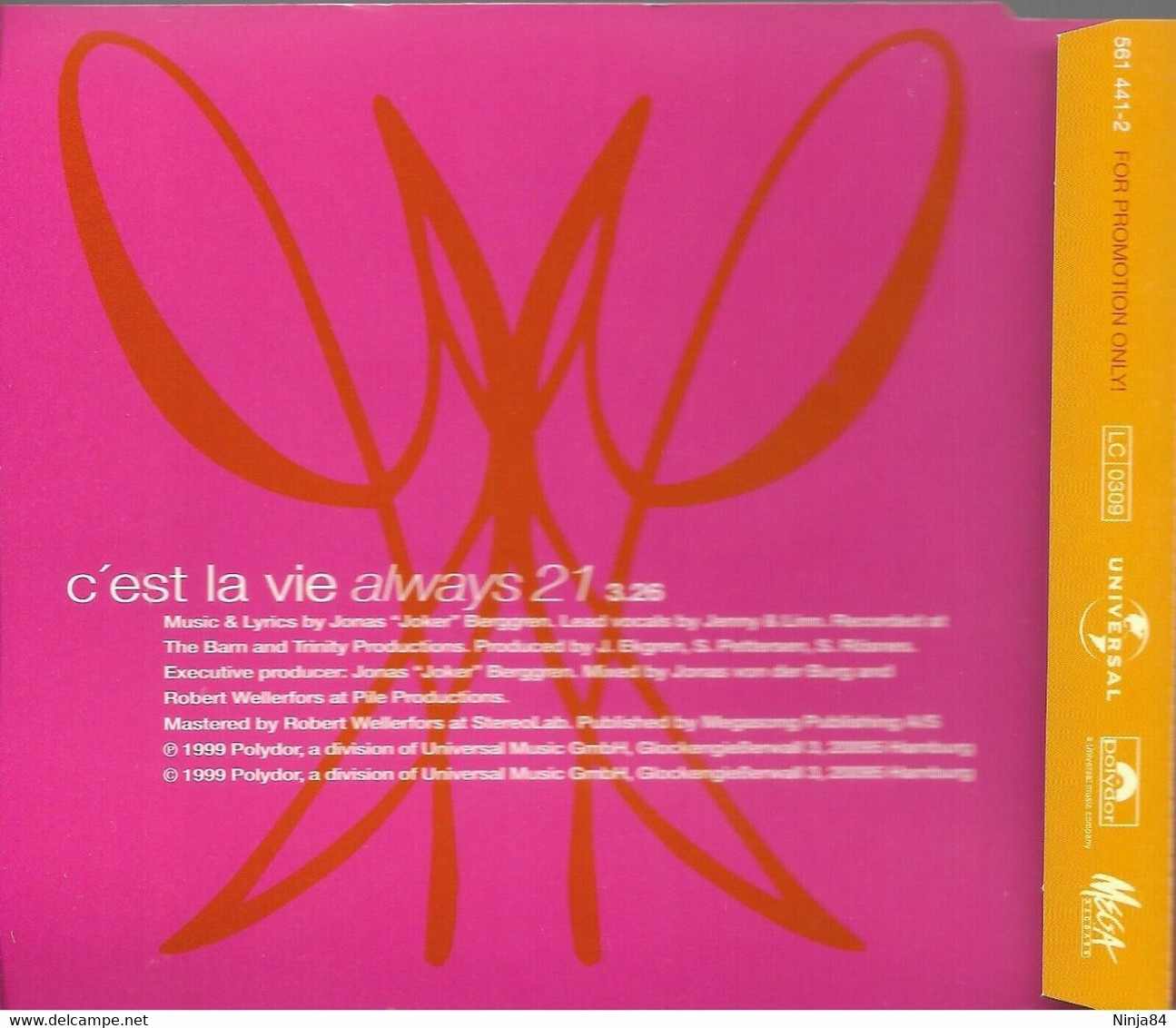 CDS  Ace Of Base  "  C'est La Vie (Always 21)  "  Promo - Verzameluitgaven