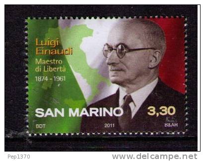 SAN MARINO 2011 - LUIGI EUNAUDI MAESTRO DE LA LIBERTAD - 1 SELLO - Unused Stamps