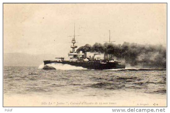 La "JUSTICE" Cuirasse D' Escadre -    (25577) - Warships