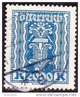 Osterreich /  Austria 1922 / 24 Republik Freimarken 2000 Kr.blau Mi 395 - Oblitérés
