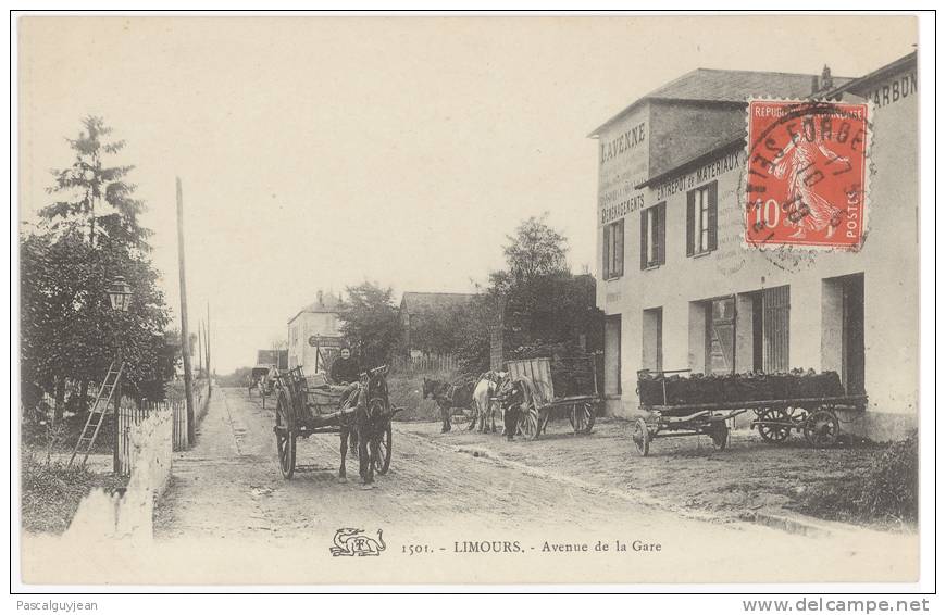 CPA LIMOURS - AVENUE DE LA GARE - Limours