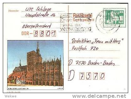 DDR164/ Bildganzsache Von Stralsund. Rathaus Und Nikolaikirche - Postkaarten - Gebruikt