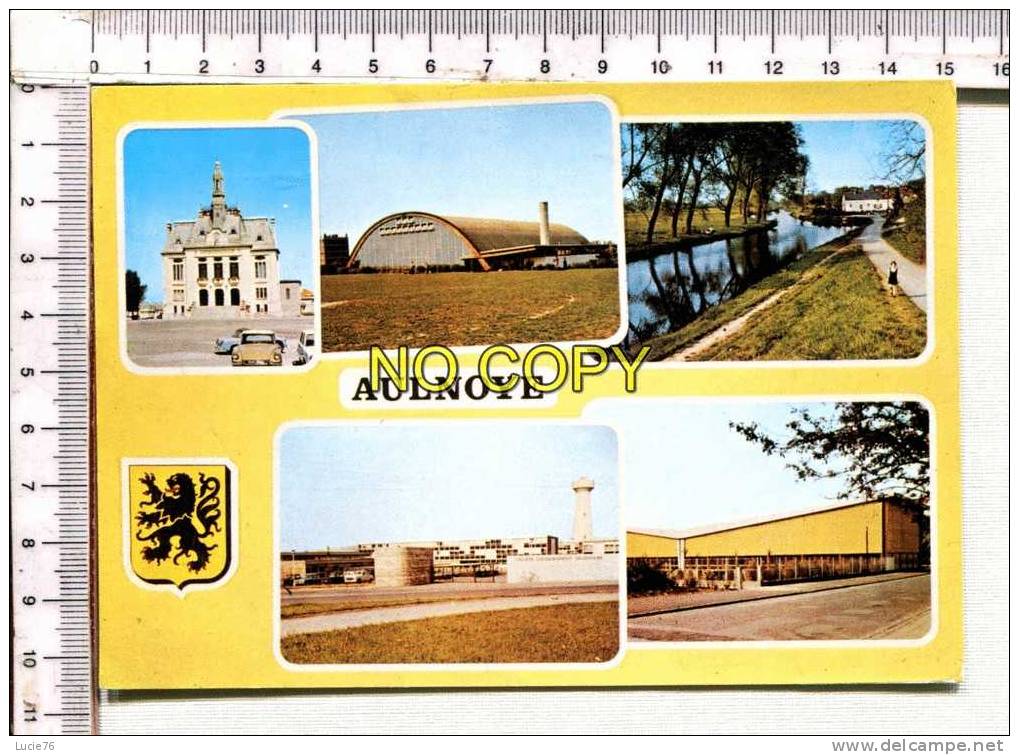 AULNOYE  -  5 Vues  : Hôtel De Ville, Salle Des Sports, La Sambre à Aymeries, Le  C.E.T., Piscine Municipale - Aulnoye