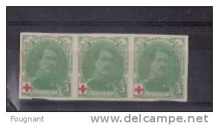 BELGIQUE : 1914:Timbre N°129 N.D.x 3.NSC.se Tenant.ESSAIS. - Proofs & Reprints