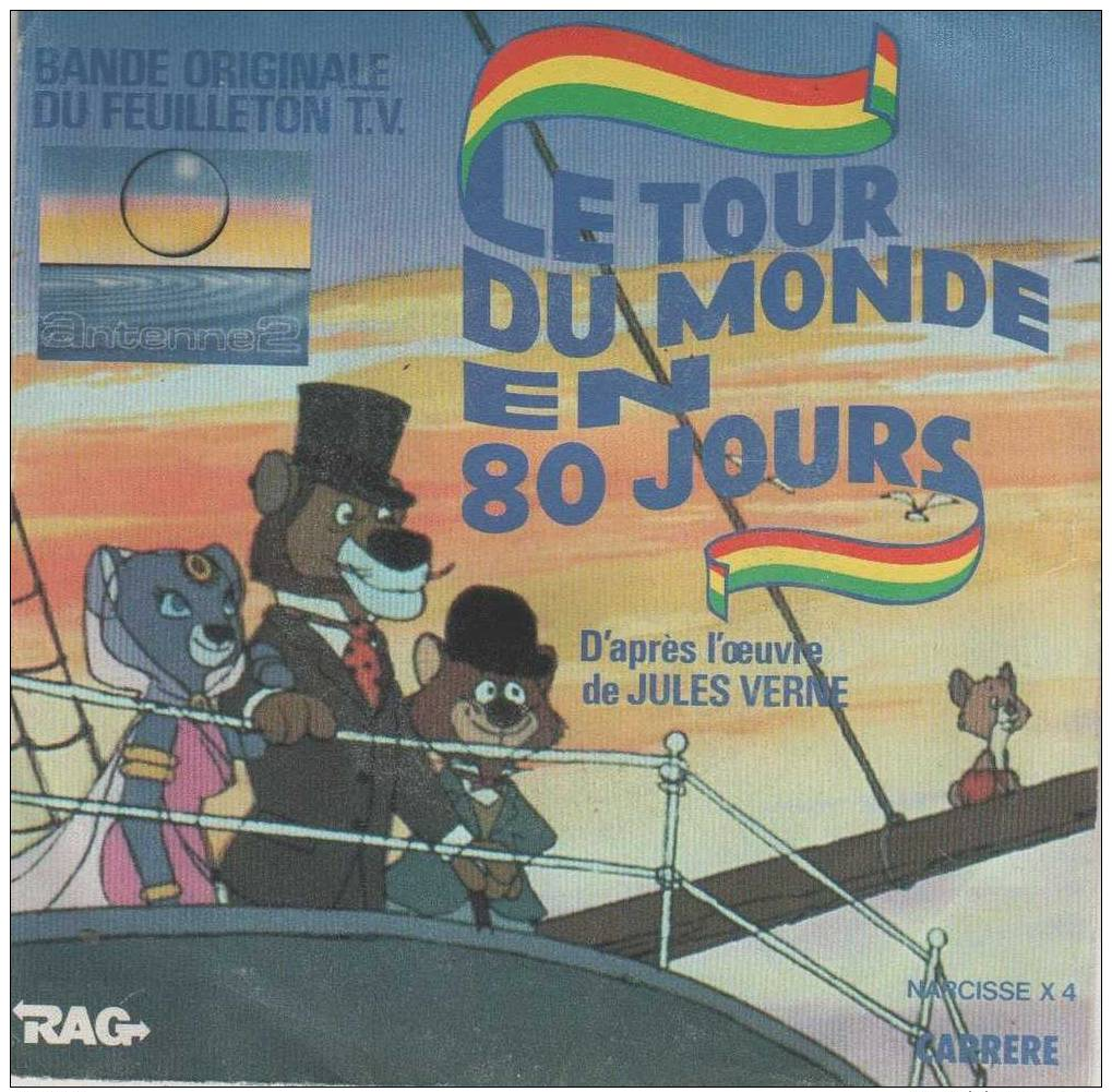 45T B.O DE LA SERIE TV LE TOUR DU MONDE EN 80 JOURS - Musique De Films