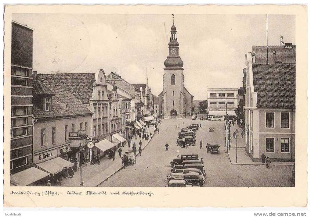 Insterburg Alt Markt Bus Oldtimer Geschäfte G Krink Wilhelm Difumer 26.9.1933 Belebt Tschernjachowsk - Ostpreussen