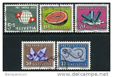 Switzerland B282-86 XF Used Semi-Postal Set From 1959 - Used Stamps