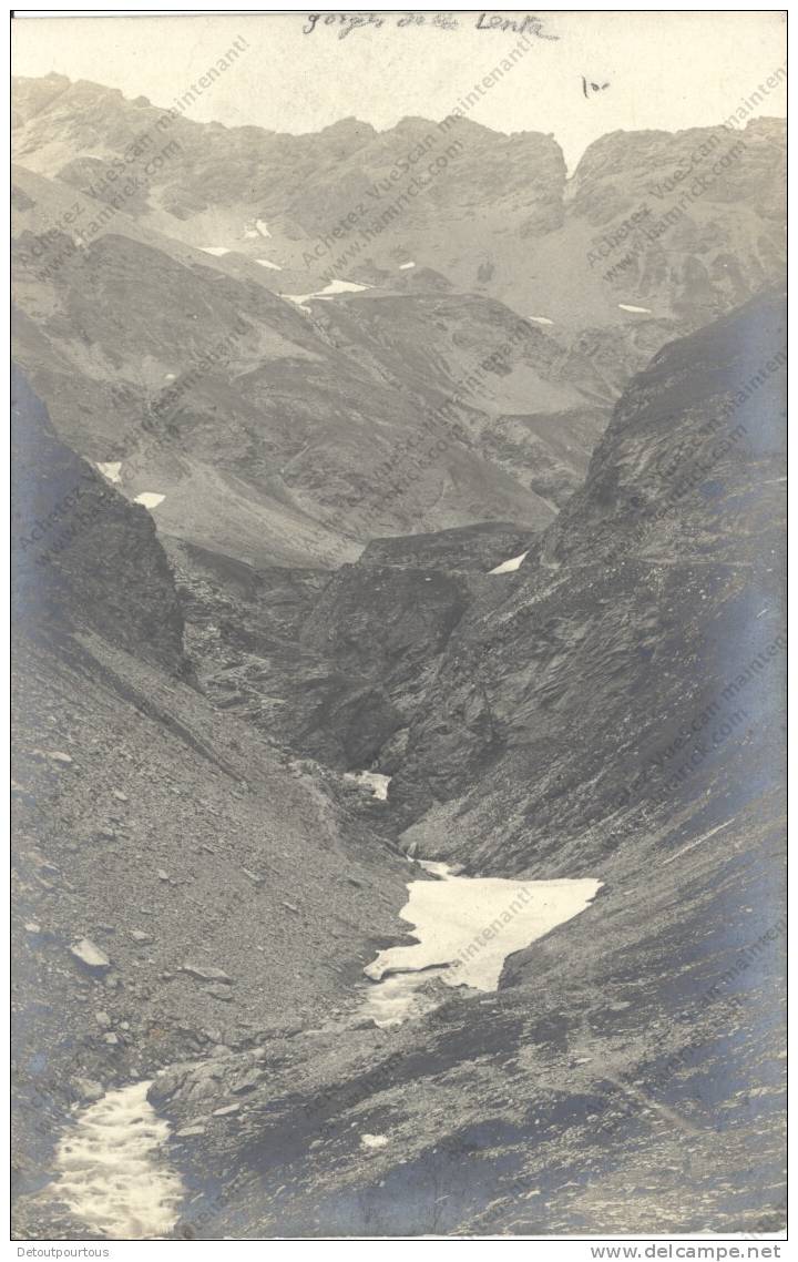 Iseran Près Bonneval Sur Arc : Les Gorges Vallée De La Lenta  Photo Carte Amateur Unique - Bonneval Sur Arc