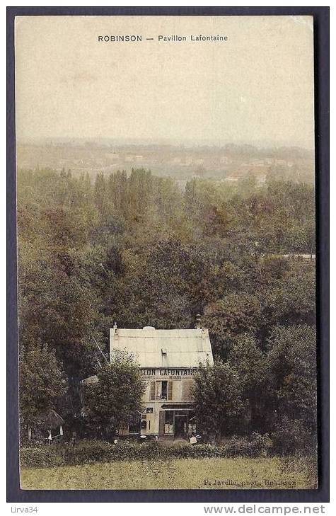 CPA  ANCIENNE- FRANCE- ROBINSON (92)- LE PAVILLON LAFONTAINE EN GROS PLAN- FINITION VERNIS BRILLANT - Sonstige & Ohne Zuordnung