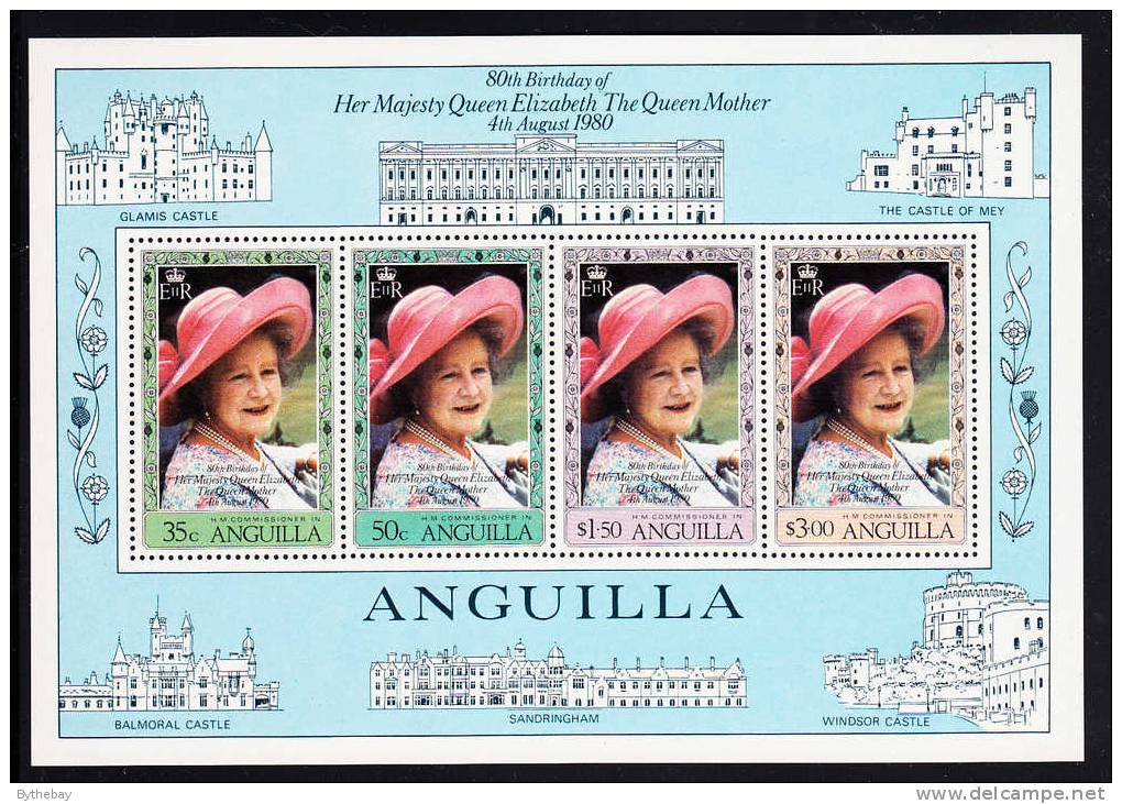 Anguilla MNH  Scott #397a Souvenir Sheet Queen Mother´s 80th Birthday - Anguilla (1968-...)