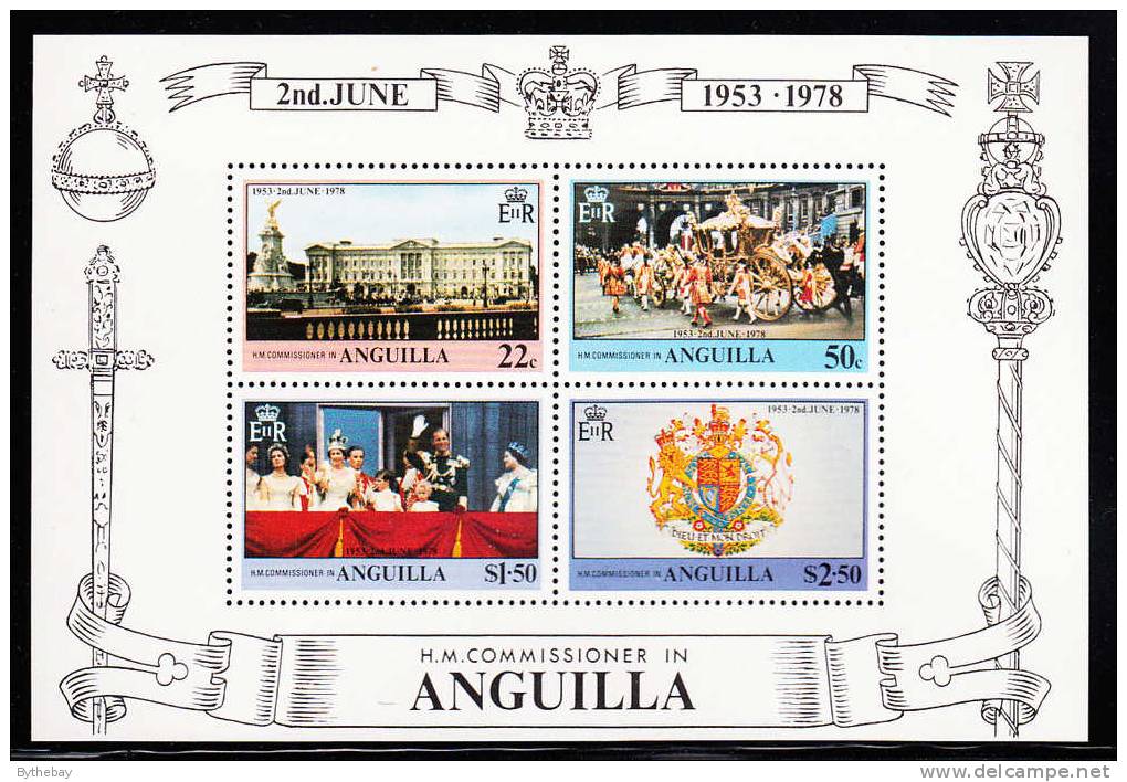 Anguilla MNH Scott #318a Souvenir Sheet Of 4 Coronation 1978 25th Anniversary - Anguilla (1968-...)