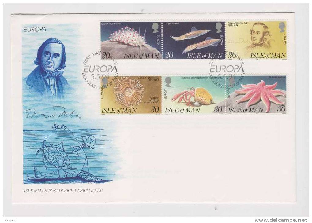 MAN Sur FDC Europa Calmar Bernard-l´ermite étoile De Mer - Crustaceans