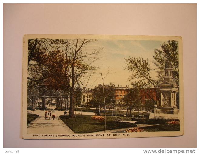 St.John. - King Square Showing Young´s Monument. (13 - 7 - 1920) - St. John