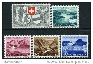 Switzerland B212-16 Mint Never Hinged Semi-Postal Set From 1952 - Nuovi